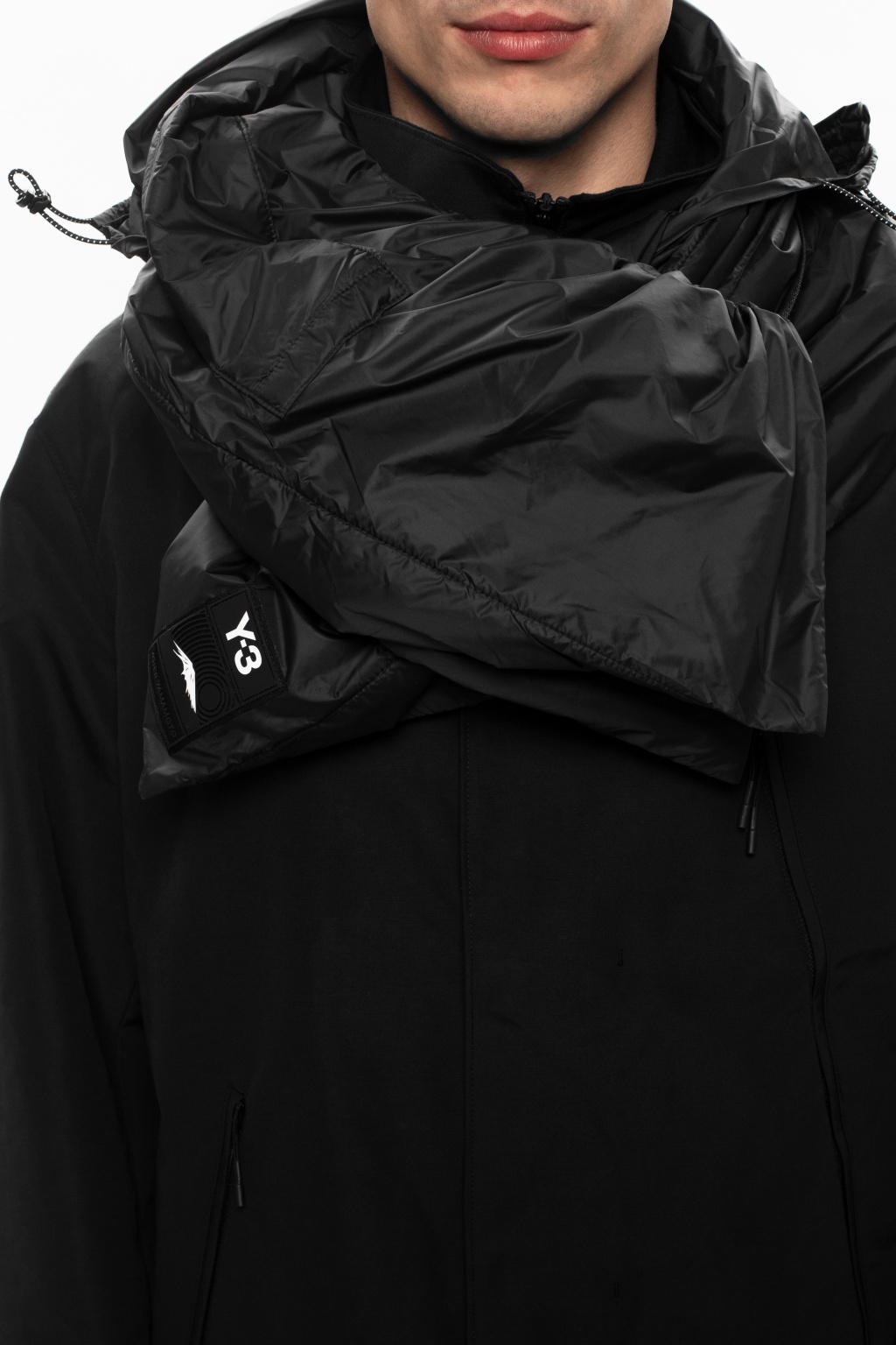 Y-3 Yohji Yamamoto Hooded scarf | Men's Accessories | Vitkac